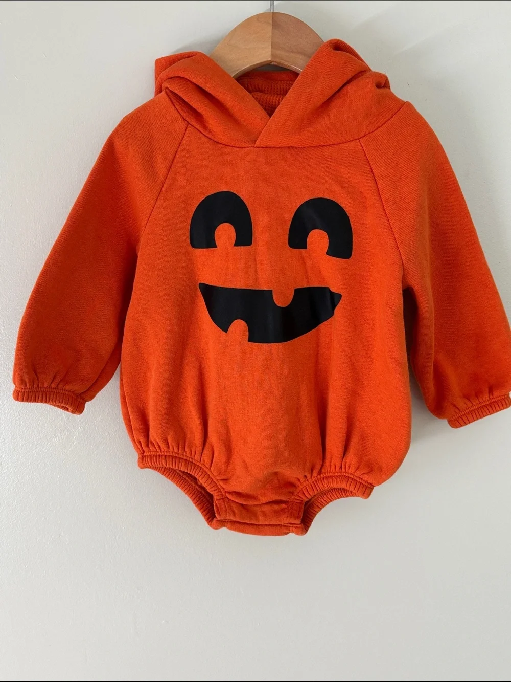 Old Navy Baby Pumpkin Romper with Booties 6-12M